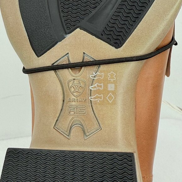 NWD Ariat Women's Odessa Brown/Metallic Turqueza Leather Western Boots Size 7B - Picture 12 of 15